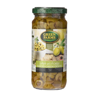 زيتون اخضر شرائح جرين فارمز 235 جرام
