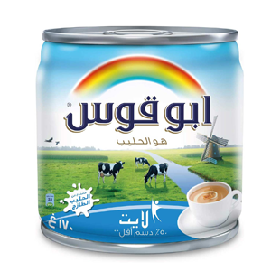 حليب ابو قوس سائل قليل الدسم 170 جرام