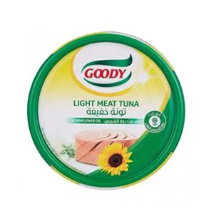 قودي تونة كبير خفيف بزيت دوار الشمس 185 جرام