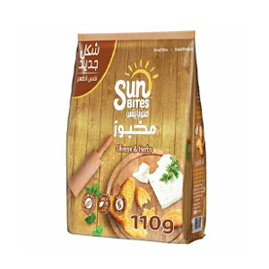 صن بايتس خبز محمص بالجبن و الاعشاب 110 جرام
