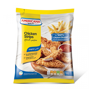 امريكانا استربس دجاج عادي 750 جرام