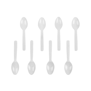 كنده ملاعق شاي صغير لون ابيض 50 حبة